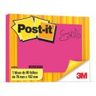 Bloco De Recado Post-It 76X102 Rosa 90Fls.