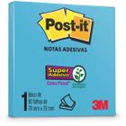 Bloco De Recado Post-It 76X76Mm Azul Elétrico 90 Folhas - 3M