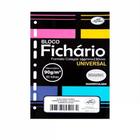 Bloco Fichario Colegial 90G Branco Quadriculado 80Fls