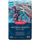 Bloco Giz Aquarelável Inktense 12 Cores Estojo Lata - DERWENT