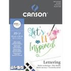 Bloco Papel Canson Lettering Mix Media 200g A4 20f