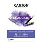 Bloco Papel Graduate Mix Media Branco 200g C/ 20 Folhas A3 - CANSON