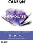 Bloco Papel Graduate Multitécnica Branco 200g A4 20 Fls - Canson