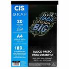 Bloco Papel Preto Cis Graf 180g A4 20 Folhas Acid Free