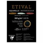 Bloco Para Aquarela Etival Black A4 300G Clairefontaine