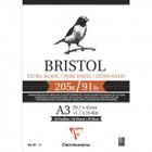 Bloco para Desenho Clairefontaine Bristol 205g/m² A3