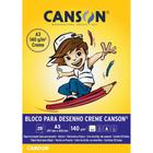 Bloco para Educacao Artistica Creme Infantil 20F A3 140G - Usa Folien