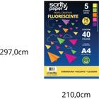 Bloco para Educacao Artistica Fluorescente 5COR. A4 75G 40FL