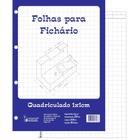 Bloco para Fichario Universit. Quadriculado Branco 1X1CM 50F. - Tamoio