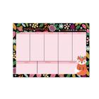 Bloco Planner de Mesa Semanal Happy Raposa