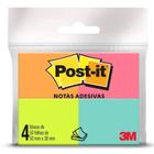 Bloco Post-it 38x50mm sortido c/ 200fls 3M - 4 UN