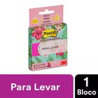 Bloco Post It 3M Para Levar 76x76mm 90 Folhas Rosa