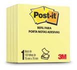 Bloco Post-It Refil Pop Up 76X76 Amarelo 100Fls Com 4 Blocos