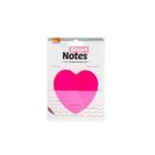 Bloco Smart Notes 70x70mm Coração Transparente Rosa Brw BA7681