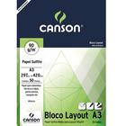Bloco Técnico Layout 90gr A3 Grande Canson com 50 Folhas