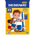 Bloco Técnico sem Margem para Desenho A3 140G 20 Folhas Branco - Pacote com 5 Unidades