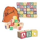 Blocos de empilhamento de alfabeto de madeira Skoolzy Toddler 2+ Years