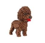 Blocos De Montar Cachorro Poodle Marrom 950 pçs