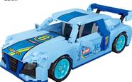 Blocos de Montar Carro de Corrida Azul 499 pcs JIESTAR - Booglee