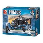 Blocos de montar Cubic lego Polícia helicóptero 219 peças multikids