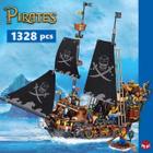 Blocos De Montar Navio Pirata 1328 Peças (Com Caixa)