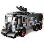 Blocos de Montar Ônibus Polícia Blindado Operações Especiais 279 Peças - Compatível Lego
