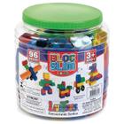 Blocos de Montar Plástico 96 Peças Brinquedo Educativos Didático de Encaixar Super Colorido Infantil