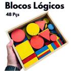 Blocos Lógicos 48 Peças - Madeira MDF