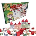 Blocos mega construcoes 120 pcs em madeira - Pais Filhos