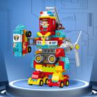 Blocos Montar Brinquedo Educativo Infantil de Construção Transformação Robô STEAM 158 Peças Brastoy