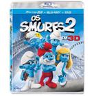 Blu-Ray 3D + Blu-Ray + DVD - Os Smurfs 2