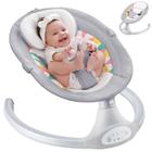 Bluetooth elétrico Baby Swing Larex com 5 velocidades e controle remoto cinza