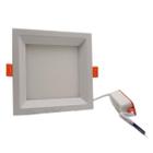 Blumenau - Painel LED Slim 15W 6500k Embutir Recuado Quadrado Alumínio Branco Frio