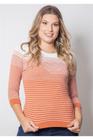 Blusa 3/4 Pau a Pique Modal Laranja