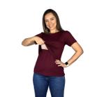 Blusa Amamentação Diversas Cores Premium T-shirt Gestante Amamentar Manga Curta