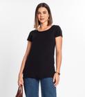 Blusa Básica Alongada Feminina Rovitex Preto