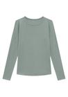 Blusa Básica Canelada Manga Longa Lunender 388