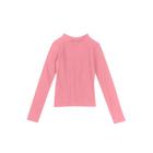 Blusa Básica Em Ribana Menina Rosa Brandili