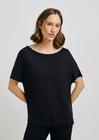 Blusa Básica Feminina Manga Curta Em Viscose