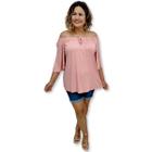 Blusa Bata Viscolycra Ciganinha Estampada Plus Size G2