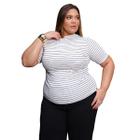 Blusa Blusinha Básica Canelada Premium confortável Moda Feminina Plus Size