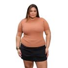 Blusa Blusinha Básica Canelada Premium confortável Moda Feminina Plus Size