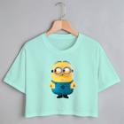 Blusa Blusinha Camiseta Cropped TShirt Feminina Algodão Tecido Premium Estampa Digital Banana Amarela