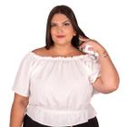 Blusa Blusinhas Cropped Tecido Duna Ombro A Ombro Ciganinha Feminina Manga Curta