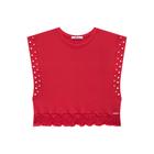 Blusa Boxy Over Juvenil Feminino Lilimoon em Molevisco na cor Vermelho