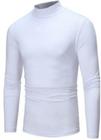 Blusa Branca Ciclismo com Gola Alta Manga Comprida Proteção Solar UV 50+ UVA e UVB.