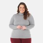 Blusa Cacharrel Gola Alta Clara Feminina Plus Size 1130