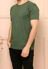 Blusa camiseta algodão masculina manga curta gola redonda lisa básica