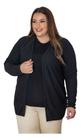 Blusa Cardigan Plus Size Em Tricô