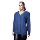 Blusa Casaco Fem Plus Size Lã Tricot De Frio 124X